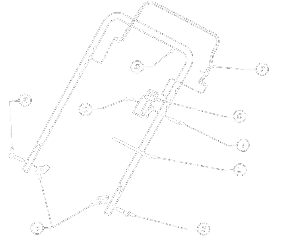 Handle Assembly Control Diagram and Parts List for 316-150-000 1996 Yard Machines Snow Blower